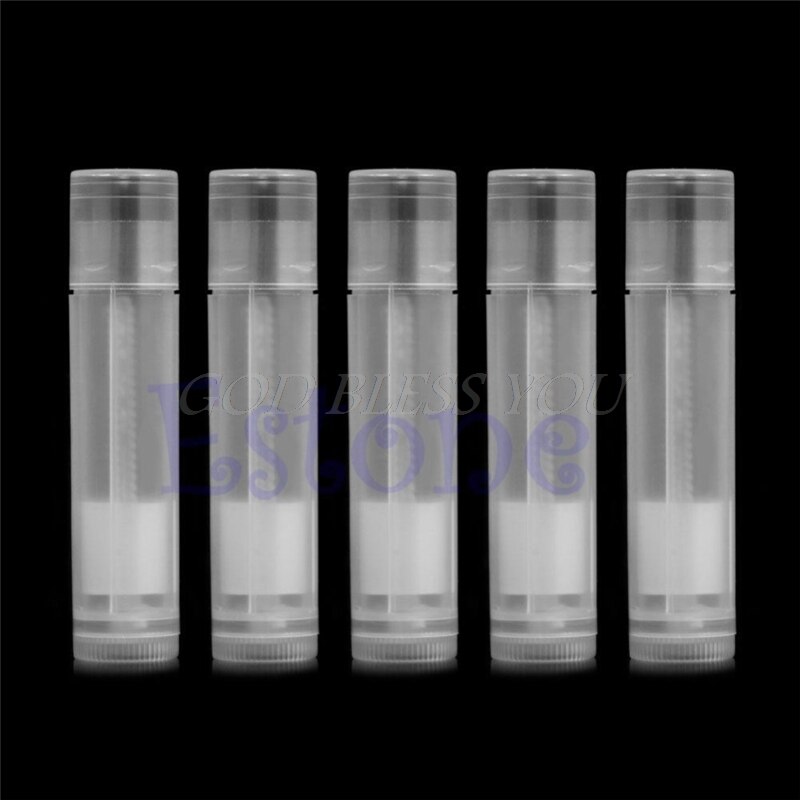 20Pcs Empty Clear Lip Balm Tubes Containers Transparent Lipstick