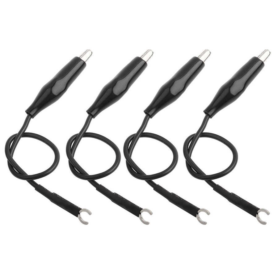 4Pcs Oscilloscope Probe Ground Lead Wire Cable with Clip Oscilloscope Accessory Lightweight Universal ground wire