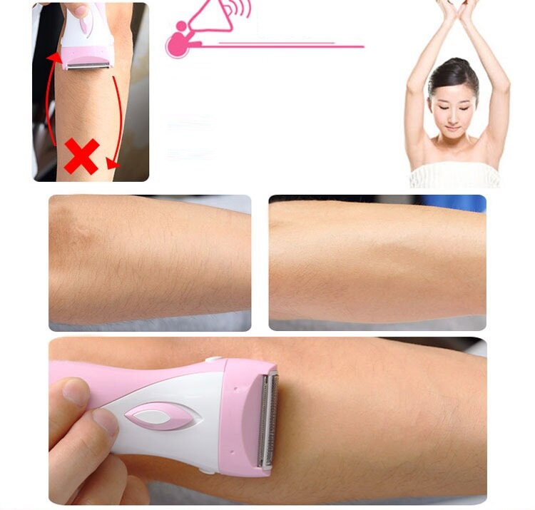 Máquina de afeitar Kemei Pro para mujer, afeitadora de cuerpo femenino, máquina de afeitar para bikini, recortadora de piernas, Afeitadora eléctrica para mujer, oxter corporal facial