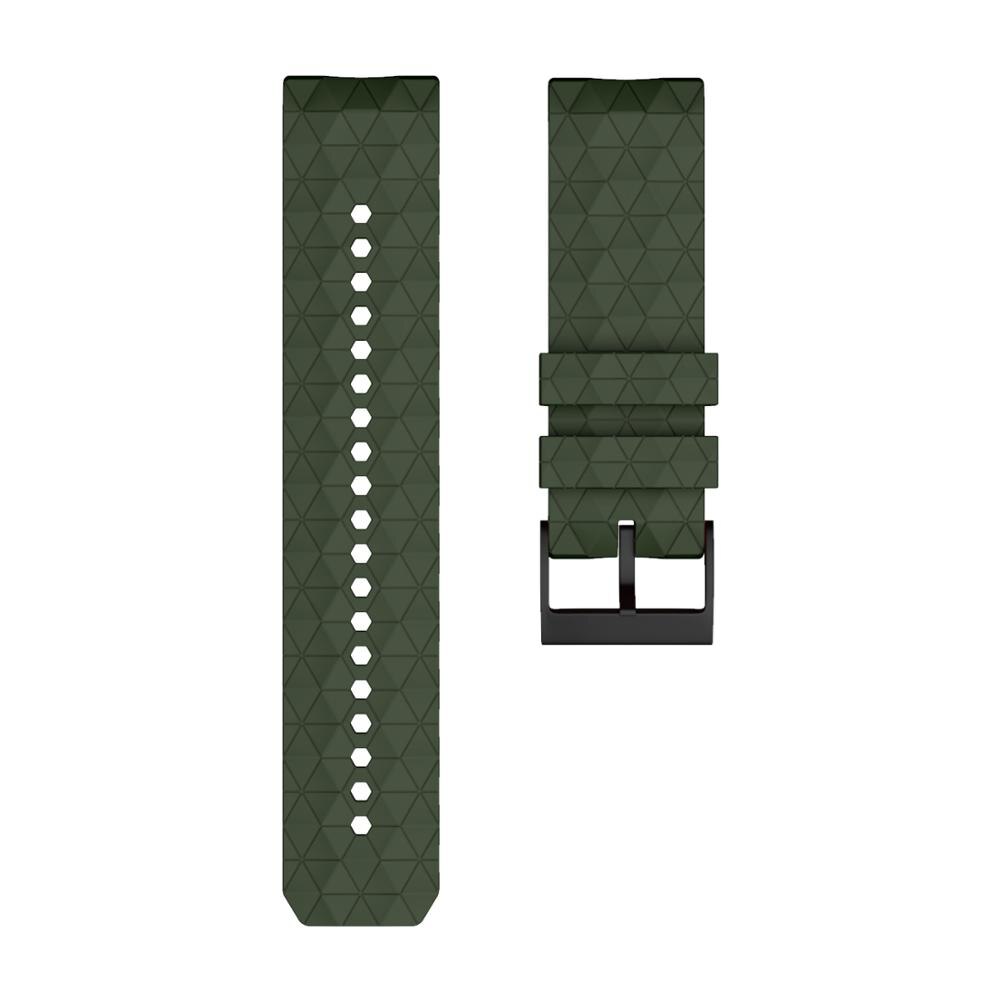 Zachte Siliconen Horlogeband Voor Suunto 9 Baro Strap 24Mm Breedte Vervanging Siliconen Polsband Voor Suunto Spartan/9 Baro koperen Band: Army Green