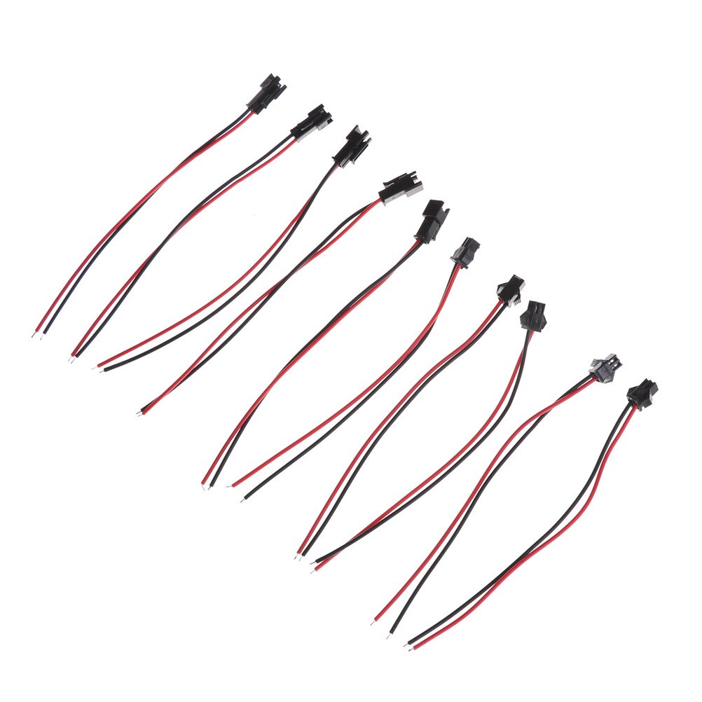 5 Pairs SM2P Connector Plug Cable Male+Female for RC Battery 15cm