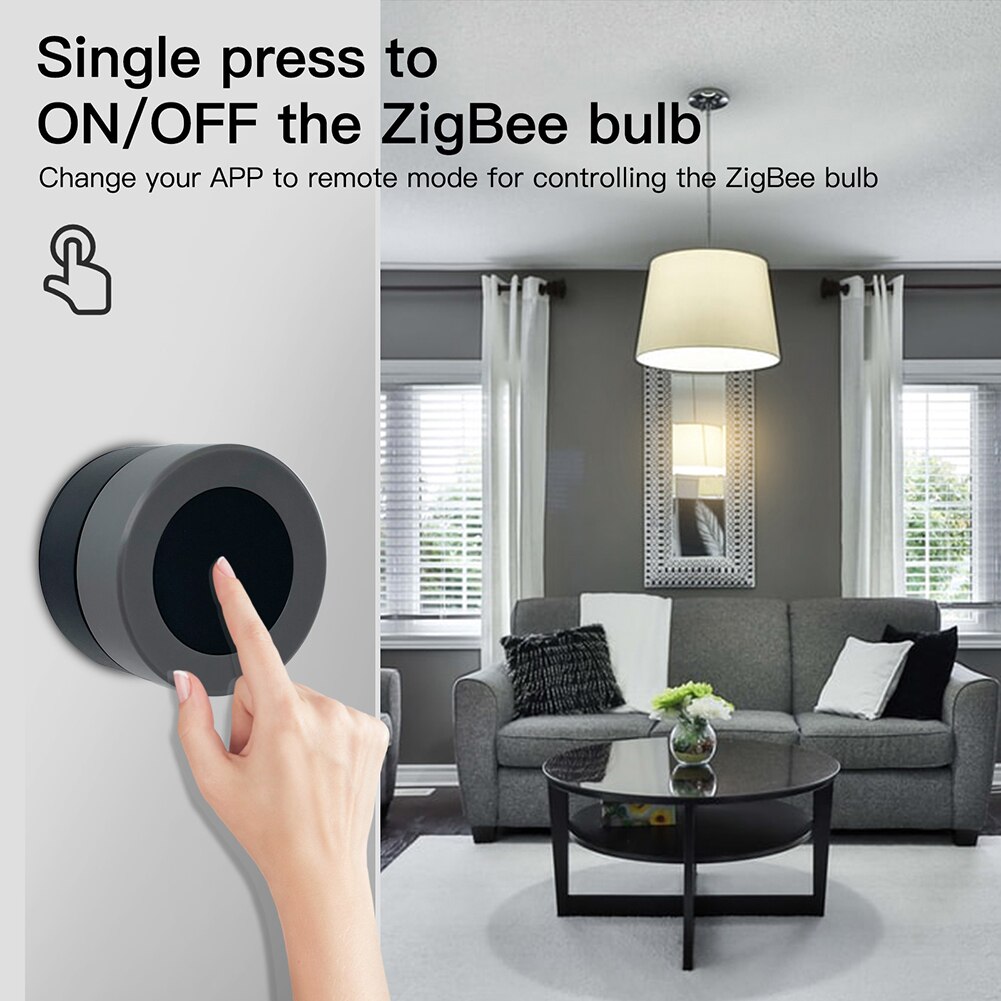2in1 Tuya ZigBee Smart Knob Wireless Scene Switch Button Controller Light Dimmer Battery Powered Automation Scenario Smart Life