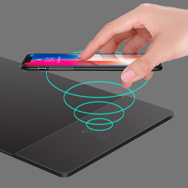Mobile Phone Wireless Fast Charging Mouse Pad Qi Line Fast Charging Office Game Pad Qi Certified Wireless Charger Mouse