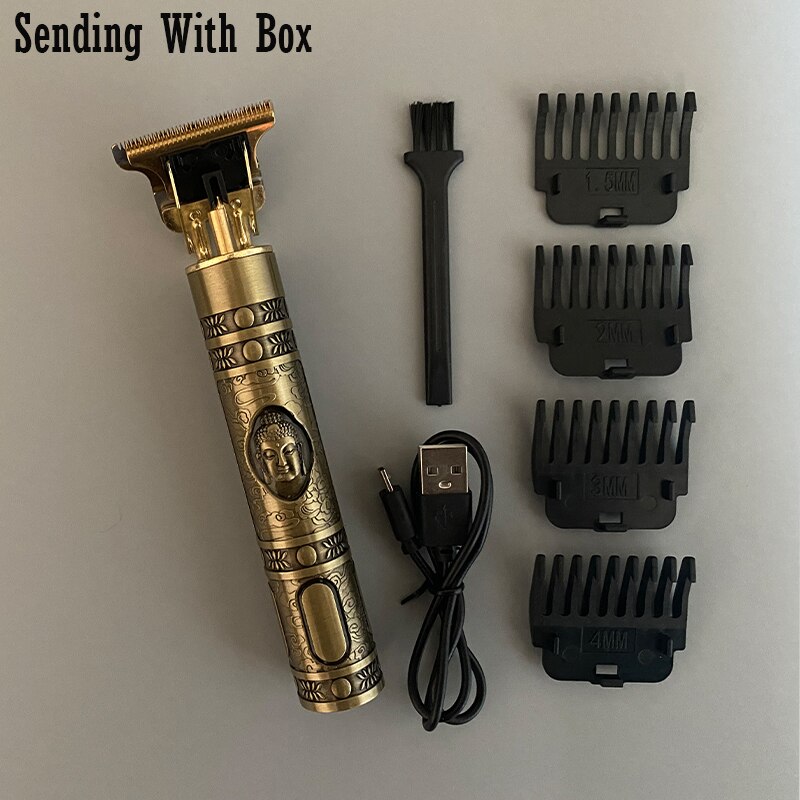 barber 2022 Clipper Trimmer Scheerapparaat Voor Mannen 110V-220V Oplaadbare Draak Haar Snijmachine Vintage T9 tondeuse maszynka do wlosow traş makinesi: buddha