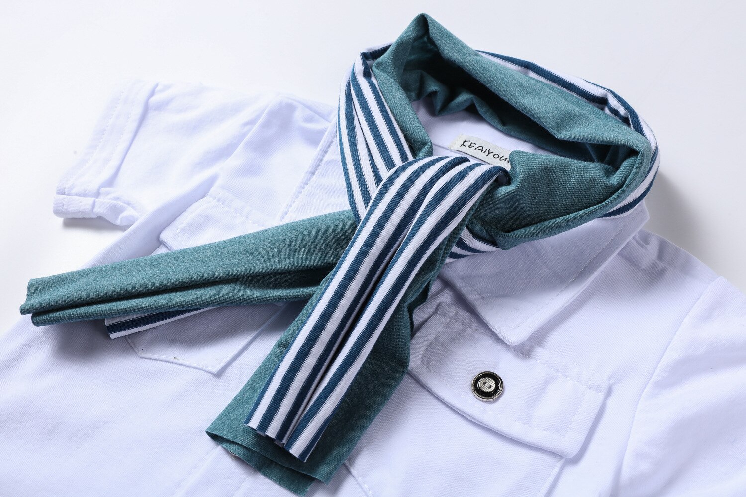 3 Stk/set Kids Baby Boy Kleding Casual Witte T-shirt Sjaal Jeans Zomer Kind Kinderen Voor Peuter Jongens Kleding 2 3 4 5 6 Jaar