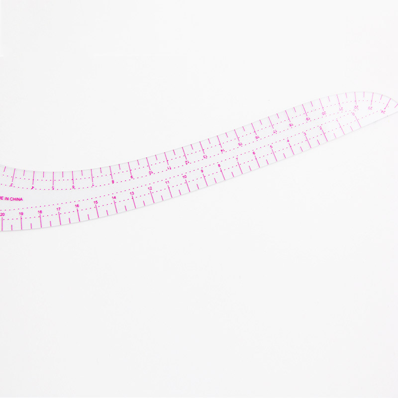 1 pieza regla curvada francesa en forma de Coma herramienta de dibujo artesanal de plástico regla de costura de y estilismo suministros de oficina Kawaii