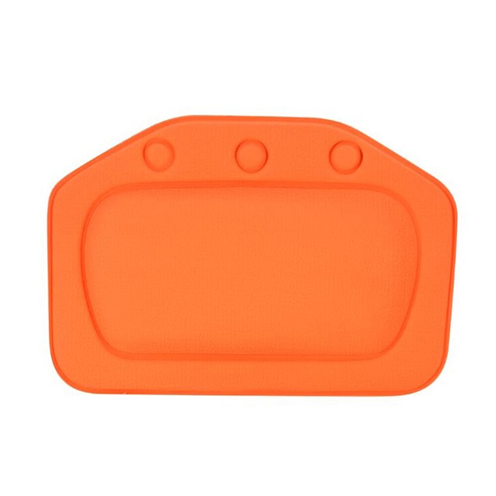 Cojín suave de PVC antideslizante para bañera, almohada acolchada para Spa, reposacabezas, cuello Res, bañera de baño, Spa: Naranja
