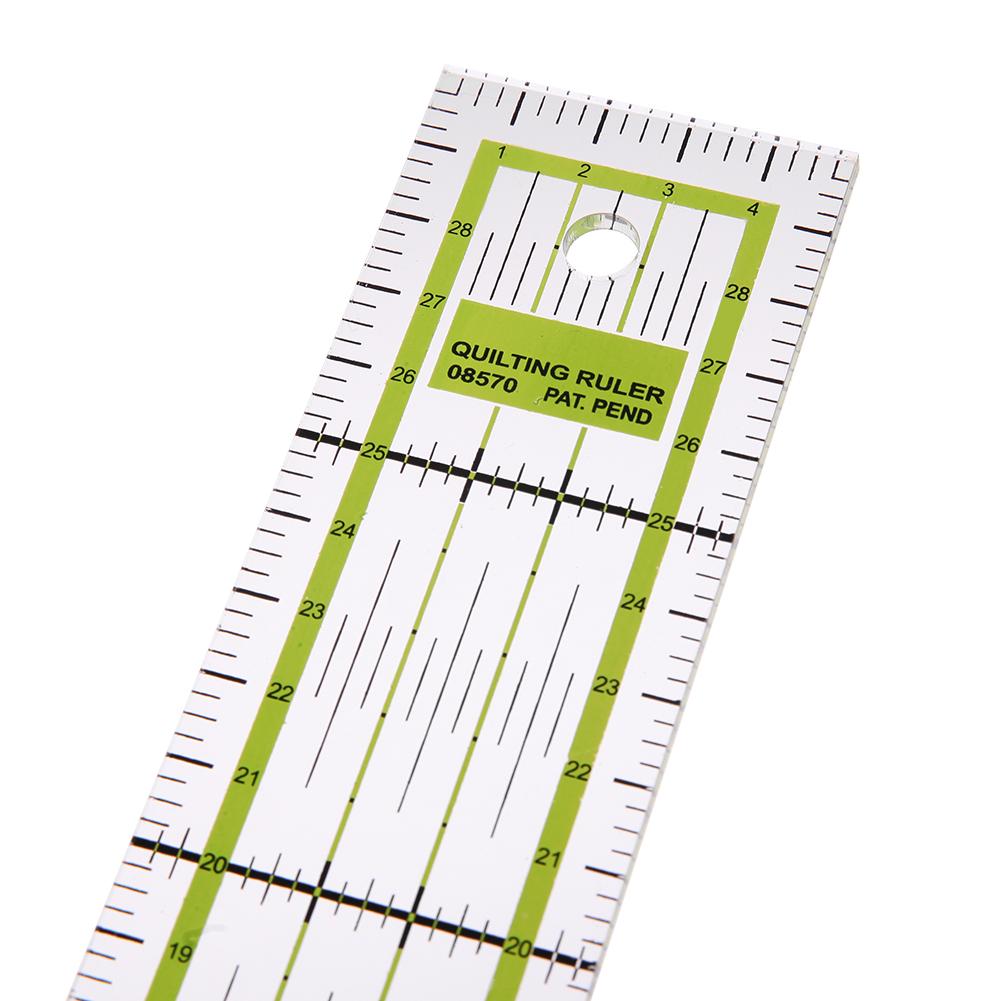 Regla de doble color para pies de retales, regla de Metro de sastre para corte de edredones DIY, herramientas de costura hechas a mano, regla de dibujo de papelería de 5x30 cm