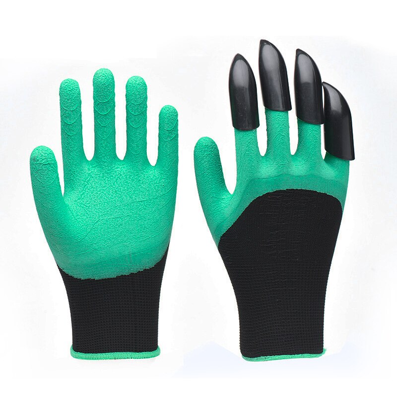 4 Hand Claw Tuin Rubberen Handschoenen Tuinieren Graven Planten Duurzaam Waterdicht Nitril Werken Handschoen Outdoor Gadgets