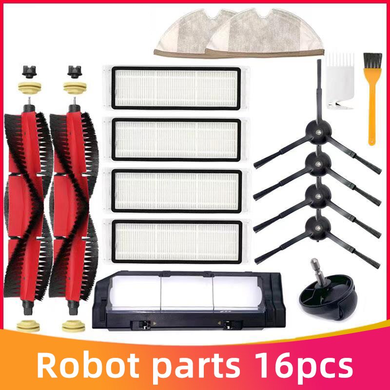 Tous les ensembles brosse principale côté brosses HEPA filtre vadrouille tissu pour Xiaomi Roborock S6 S6 Max V S6MaxV aspirateur S6Max: Set 4