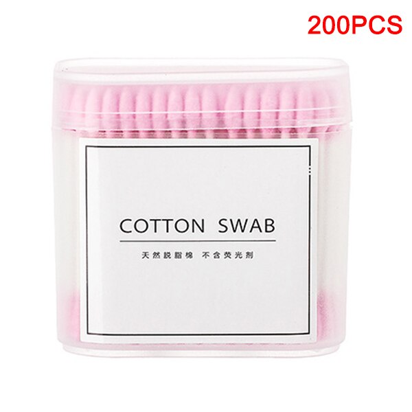 Disposable Cotton Swab Double Tipped Cotton Buds Ear Makeup Swabs Biodegradable: 200 pcs