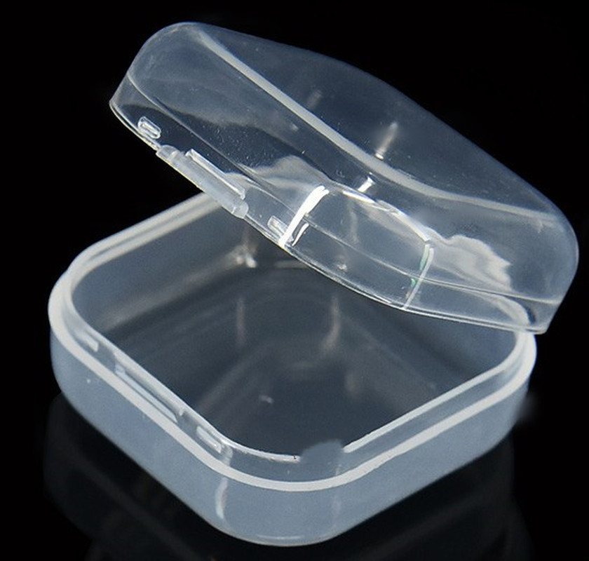 Caja de plástico pequeña con tapa transparente de 4 tamaños para guardar piezas y herramientas, caja para presentación de joyas, caja de tornillo, contenedor de cuentas,