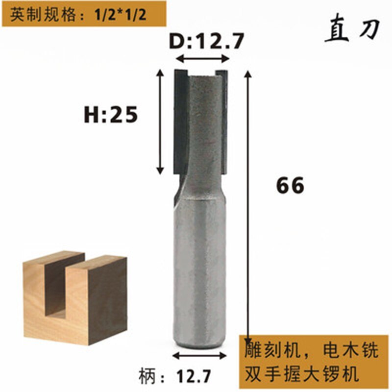 1/2" Dovetail Router Bit-1/4" Straight Shank Dovetail Joint Router Bits Woodworking cutter Tenon Cutter for Woodworking Tools: D12.7X H25