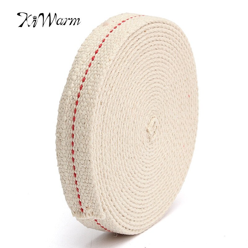 KiWarm 4.5Meters Width 2cm Flat Cotton Oil Lamp Lantern Wick For Kerosene Burner Lighting Lamps Making DIY Material
