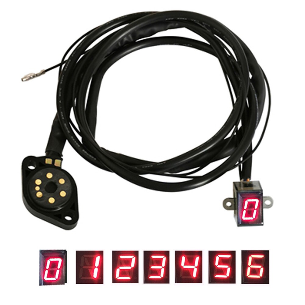 Motorcycle Digital Gear Indicator For Ducati Ecu Plug Mount Speed Gear Display Indicator 0-6 Level Motorcycle Gear Shift Sensor