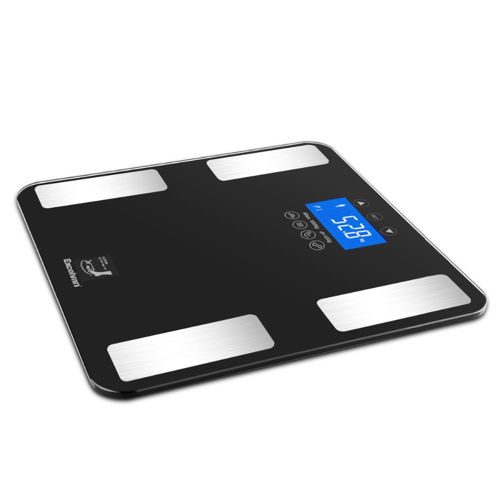 Smart Touch peso medida 400 lb/0,1 balanza digital seguimiento kg peso corporal, BMI, grasa, agua, calorías, músculos, masa ósea Báscula de baño