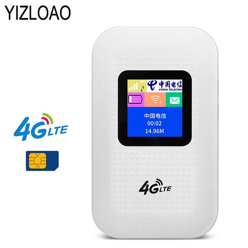 YIZLOAO 4G LTE Wifi Router Mobile Hotspot Mifi 150Mbps Modem Wireless 3G 4G Wi-Fi Router With Sim Slot Car Broadband