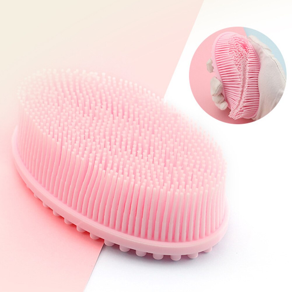 Puff bad krop børste bobler eksfolierende hjem silikone bruser skrubber badeværelse shampoo hoved massage blød hovedbund baby