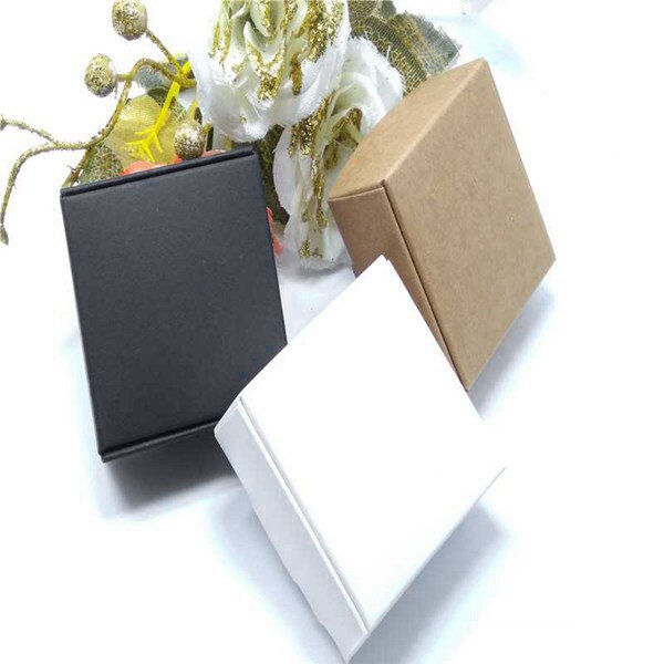 100 x /Lot Small Kraft Paper Box Cardboard Handmade Soap Box Craft Paper Box Packaging Jewelry Box