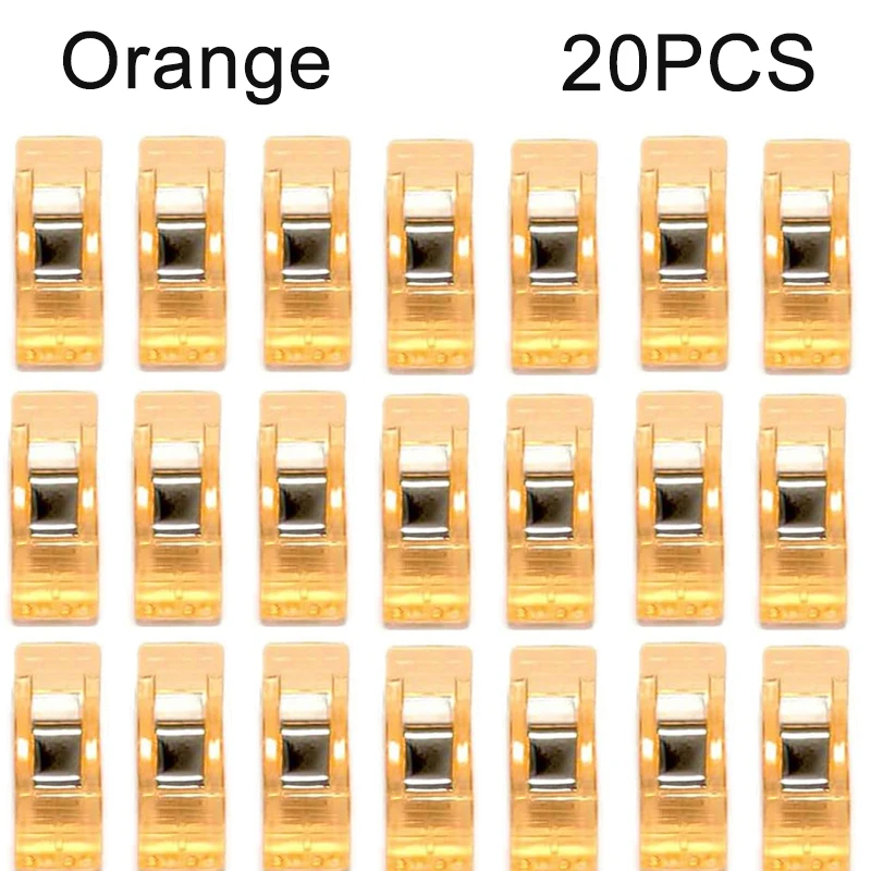 50PCS Multipurpose Sewing Colorful Plastic Craft Crocheting Knitting Safety Assorted Color Binding Clips Paper: Copper