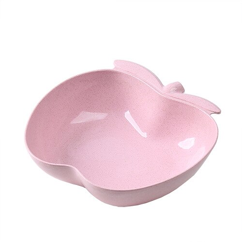 Candy Snacks Nuts Seeds Dry Fruits Plastic Plates Dishes Bowl Breakfast Tray Home Kitchen Supplies Fruit Organizer Storage: Pink apple