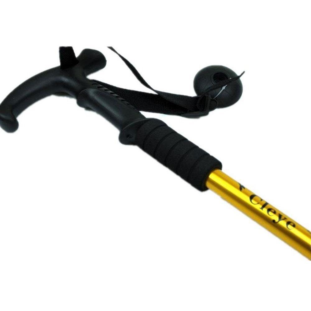 Anti Shock Hike Walking Stick Nordic Walking Cane Aluminum Camp Telescopic Baton Outdoor Hiking Poles Crutches
