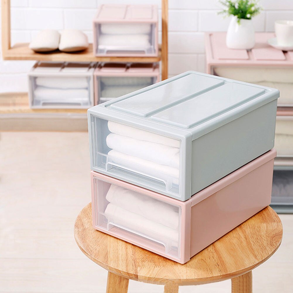 Plastic Drawer Type Clothes Storage Box Quilt Clothes Underwear Organizer Dust Cabinet Storage Container Household Storage