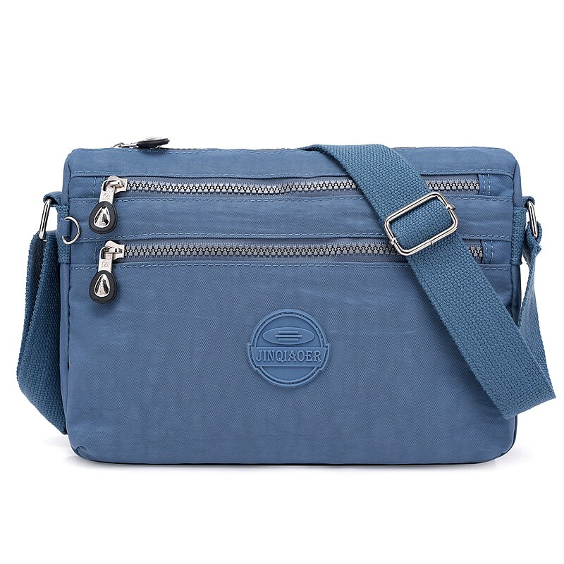 Delle Donne di modo del Sacchetto di Spalla Casual Nylon Crossbody sacchetto del Messaggero del Sacchetto A Più Strati Borse Borse Femminili Borse Sac A Main: smoke grey