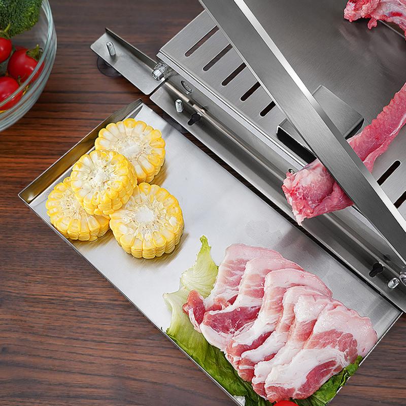 Stainless Steel Meat Slicer Frozen Meat Cutting Machine Minced Lamb Bone Beef Meat Cutter Chicken Duck Fish Ribs Cutting Tool