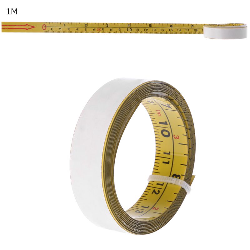 Inch & Metric Self Adhesive Tape Measure Steel Miter Saw Scale Miter Track Ruler L69A