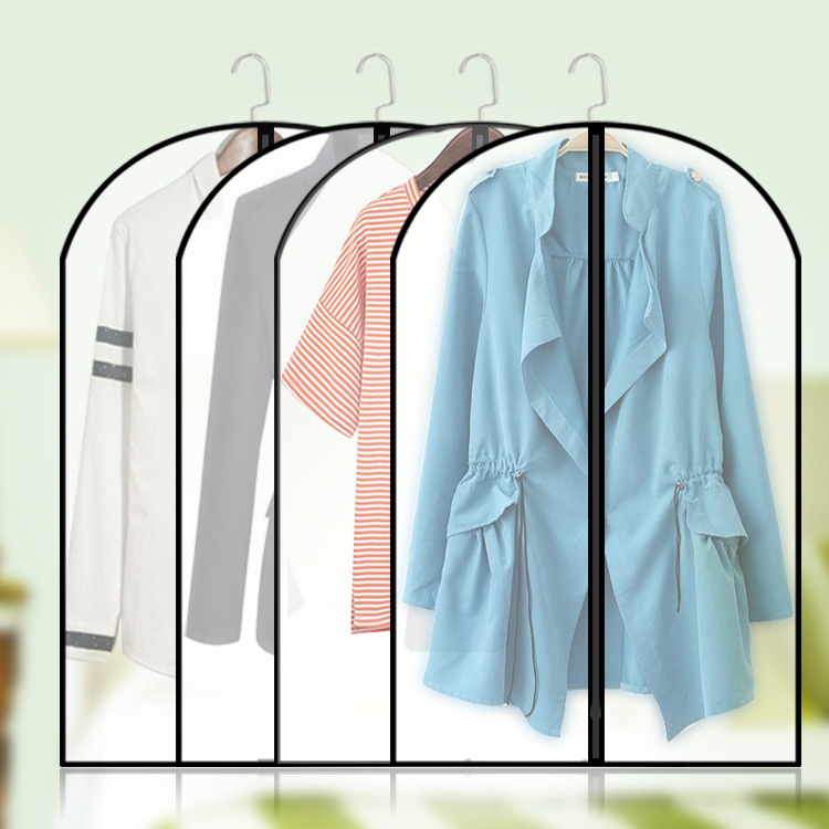 Transparent Clothes Dust Case Garment Suit Coat Organizer Cover for Home Wardrobe Storage Protect Bag LU002: Light Grey / See below for size descriptions