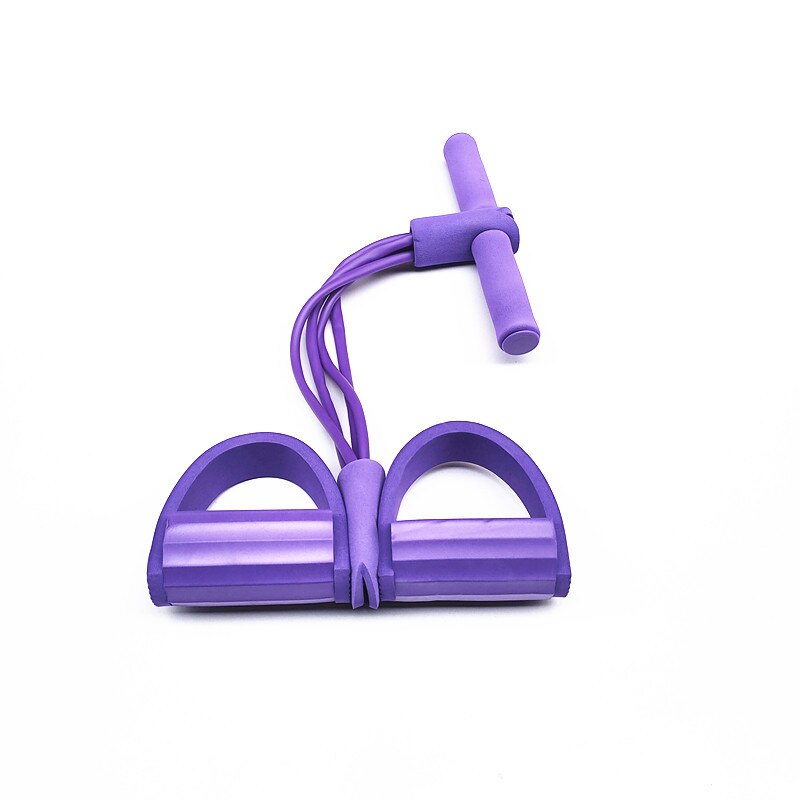 4 Weerstand Bands Pull Touwen Oefening Apparatuur Elastische Exerciser Roeier Buik Home Gym Sport Training Fitness Apparatuur: Paars