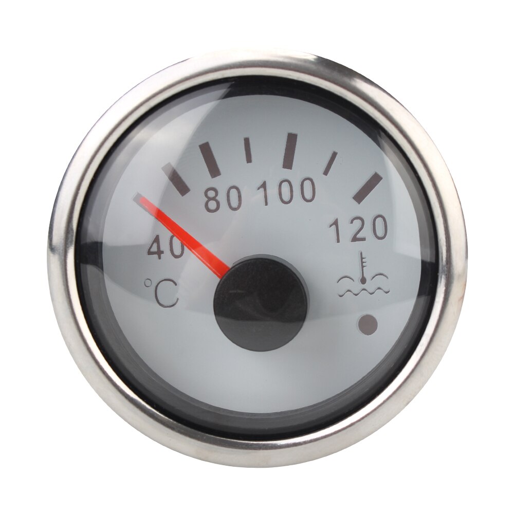 LEEPEE Waterproof Temperature Sensor Smart alert Moto Meter Vehicle Indicator Water Temp Gauge Car Truck 40-120℃: white