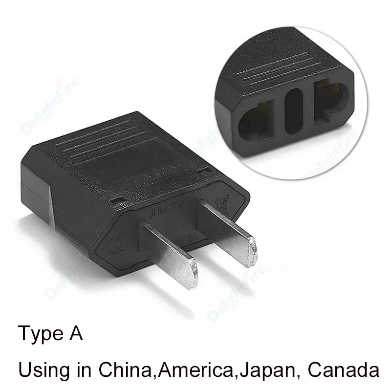 EU Plug Adapter AU American US To EU Euro Travel Adapter Type C Electric Plug Converter Power Sockets AC Outlet Power Converter: SKY BLUE / EU Plug