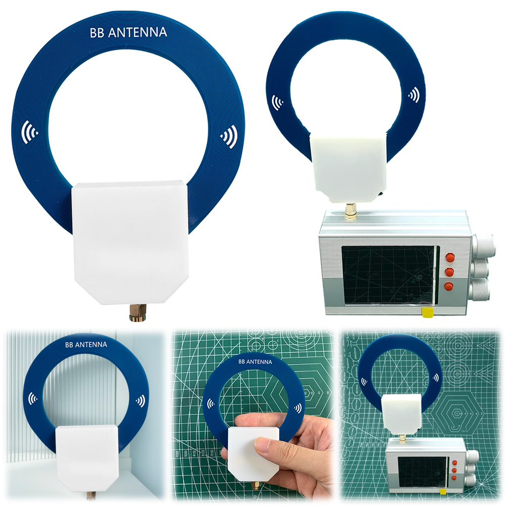 9.9KHz-181MHz Small Ring BB Antenna Portable MW SW Loop Antenna Mini Loop Antenna for Radio Malachite Receiver TEF6686 Receiver