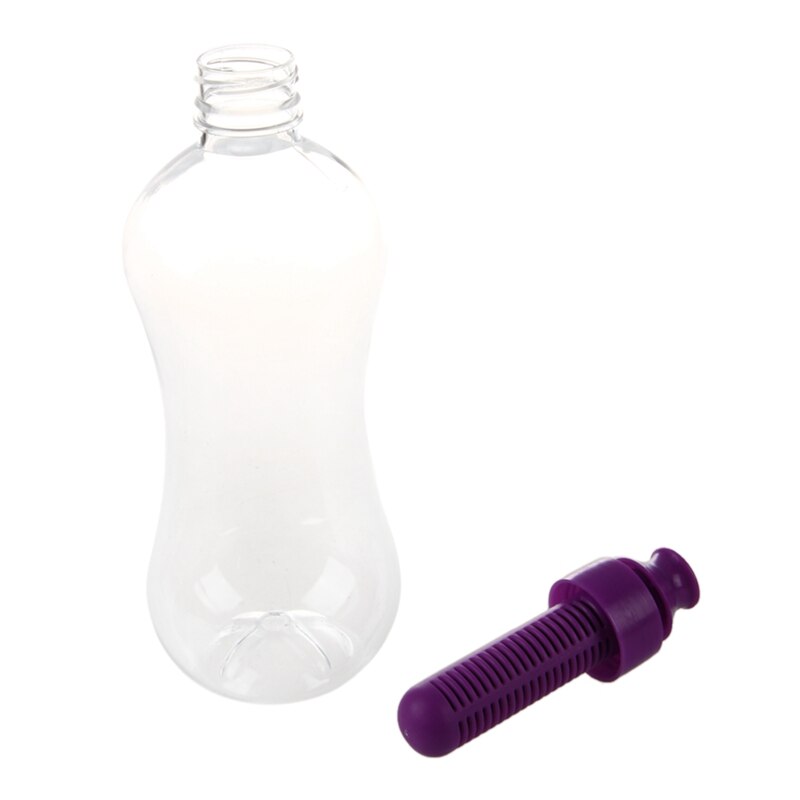 2X550Ml Outdoor Water Bobble Hydratatie Filter Fles Gefilterd Drinken, Paars & Geel