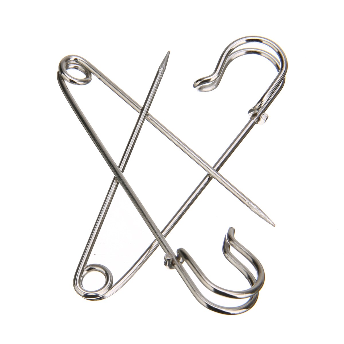 12pc Grote Veiligheidsspeld Broche Rvs Grote Jumbo Veiligheidsspeld Silver Naaien Naald voor Maken Bruidsboeket broche DIY