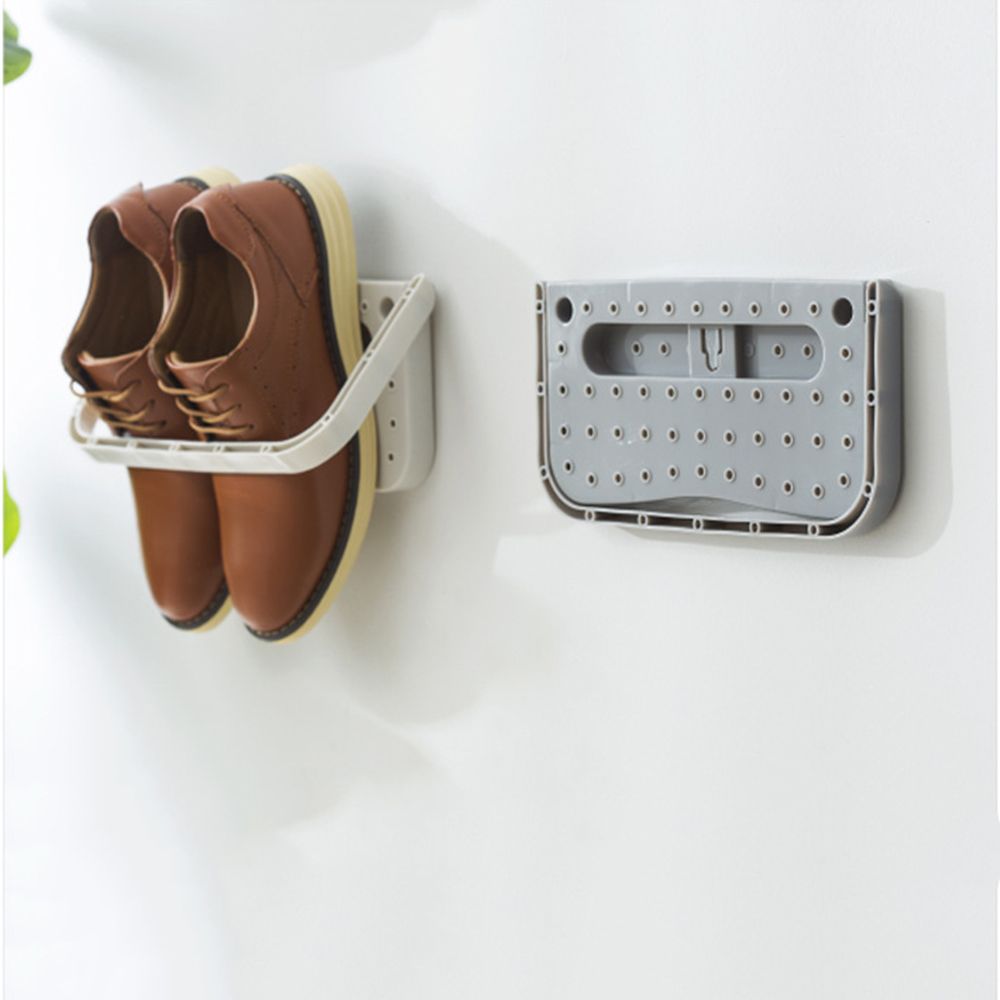 Hjem plast skohylle stativskap skjerm sammenleggbar vegg sko stativ oppbevaringsarrangør bak døren
