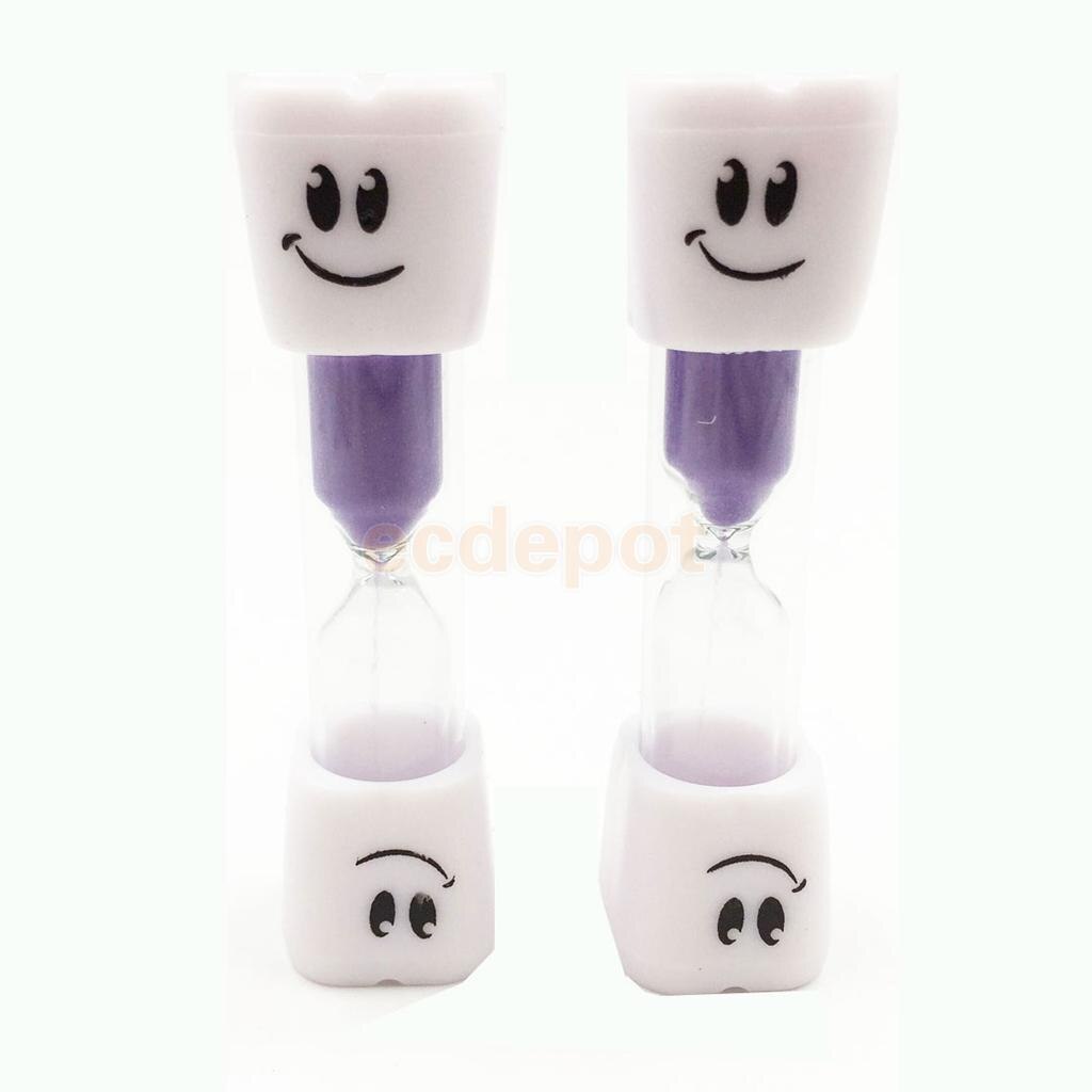 MagiDeal Glass Sand Toothbrush Timer Hourglass Kids Lovely Smile Sand Clock Timer 3 Minutes Xmas: Purple