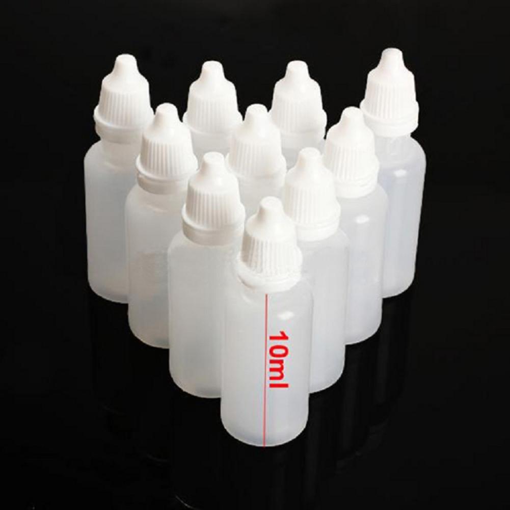 1/6/10pcs 10ml Empty Plastic Squeezable Dropper Bottles Eye Liquid Dropper Eye bottle Container Bottle Small Empty Bottles: 10pcs