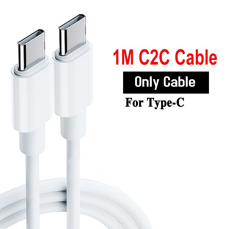 Adaptador de cargador USB tipo C, carga rápida de teléfono, PD, 20W, para iPhone 12, 11 Pro Max, X, Xs, Xr, 7, AirPods, iPad, Huawei, Xiaomi, Samsung: 1M C2C