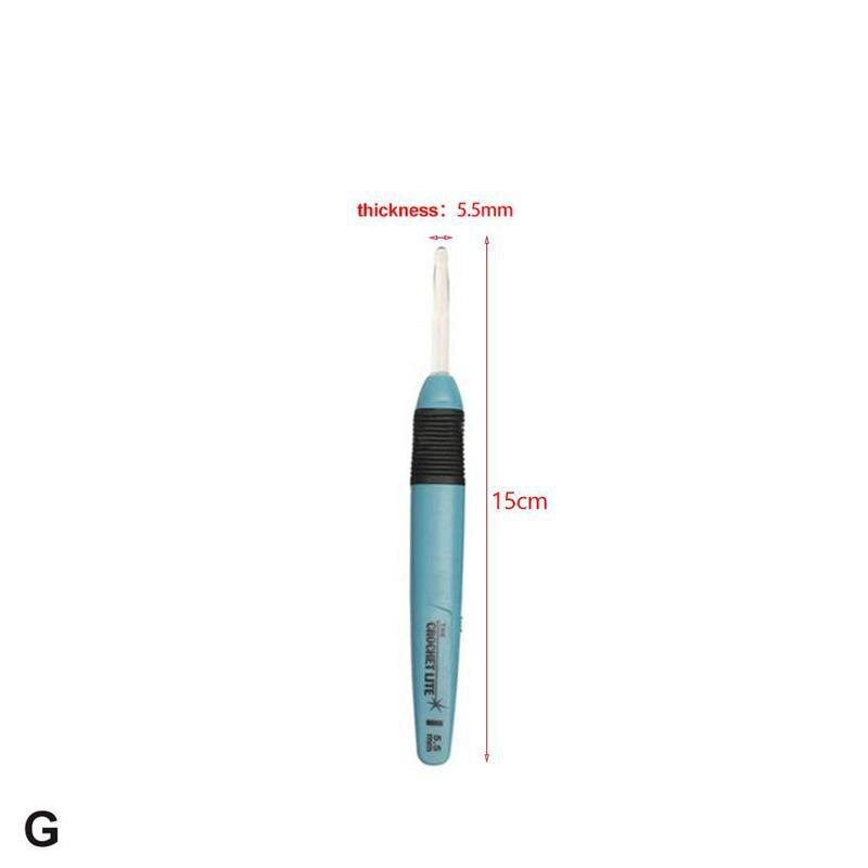 LED Crochet with Light Punch Needle Plastic Handle Knitting Needles Set Light Needle Sewing Kit Multicolour Sewing Tool