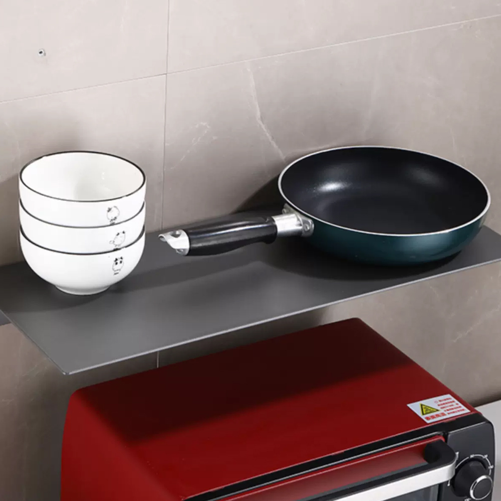 Pequeña estante flotante de pared de metal: estante de pared de metal, estante flotante negro, estante de baño pequeño, estantes de exhibición para almacenamiento de pared