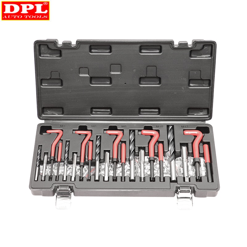 131 Pcs Engine Block Restoring Damaged Thread Repair Tool Kit M5 M6 M8 M10 M12