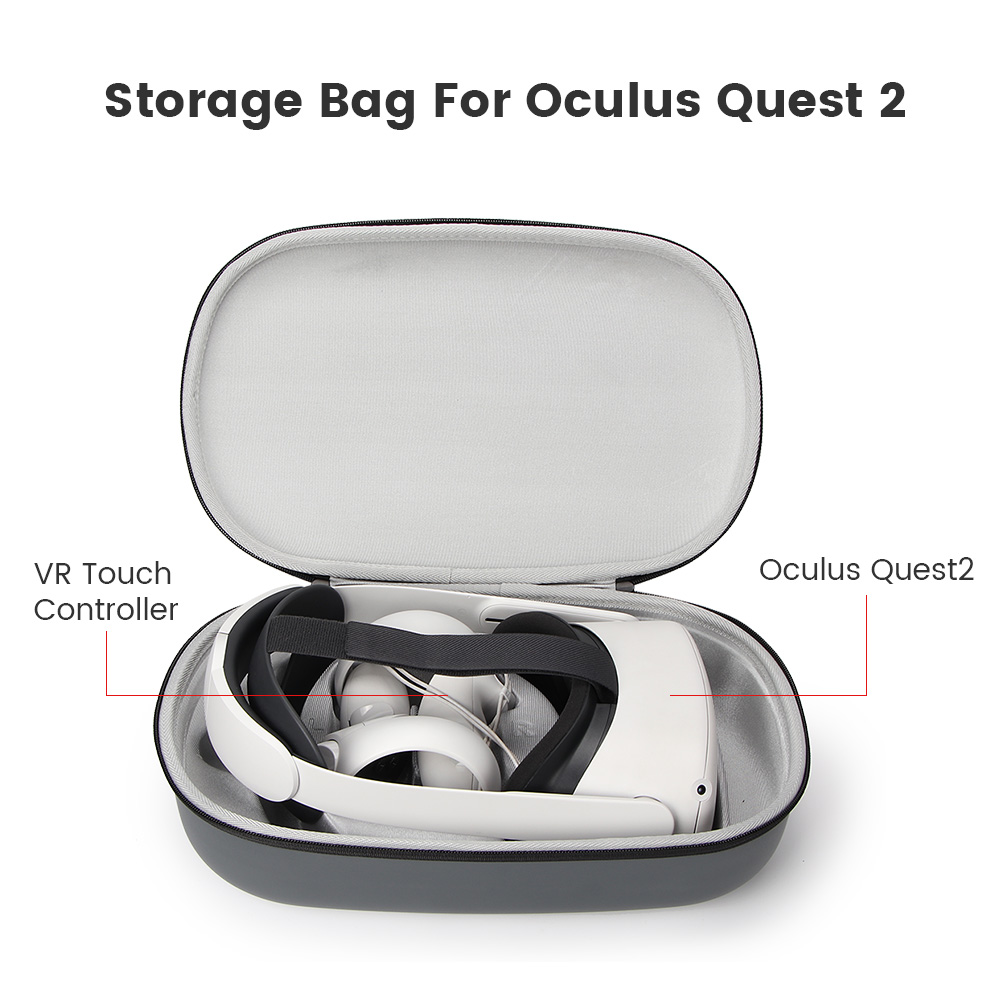 Protable Bag For Oculus Quest 2 VR Headset Travel Carrying Case EVA PU Storage Bag For Oculus Quest 2 Bag VR Accessories