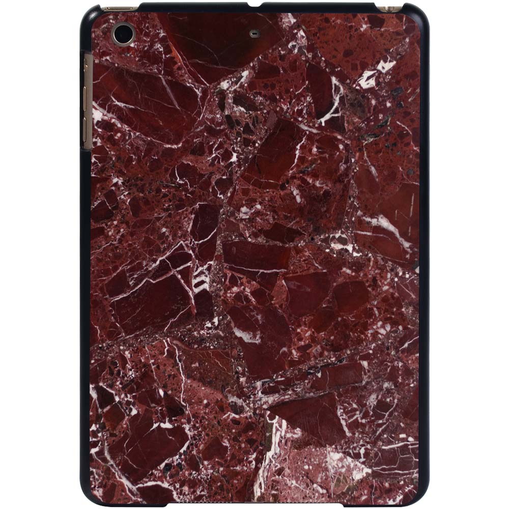 KK&LL For Apple iPad Mini 1/2/3 A1432 A1454 A1490 A1491 A1600 A1601 - tablet PC Plastic marble pattern Slim Stand Case Cover: rosso levanto marble