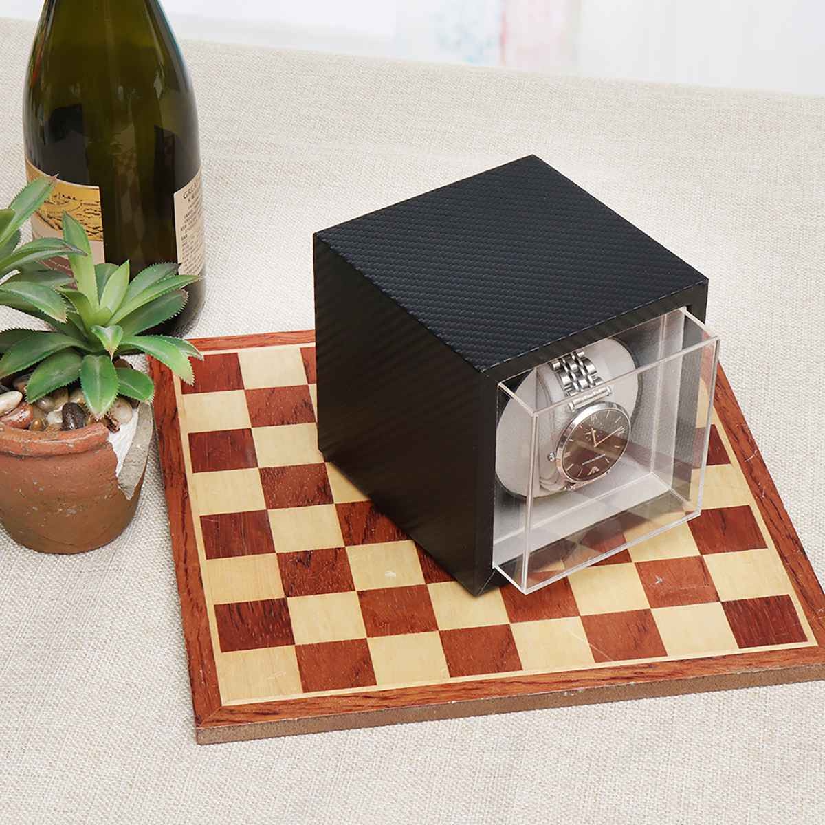 Automatische Horloge Winder Case Mute Motor Horloges Display Box Storage Collection Box Organizer Ondersteuning Horloges Accessoires