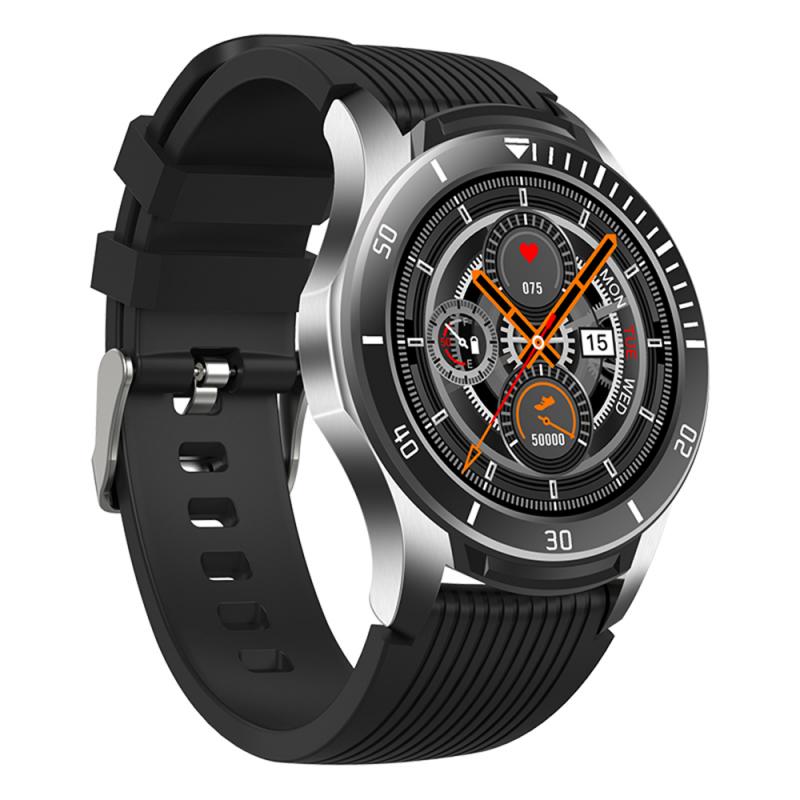 Centechia Smartwatch - 1.28" Touchscreen - Heart Rate & SpO2 Monitor - 4G GPS - Android/iOS Compatible: Silver black