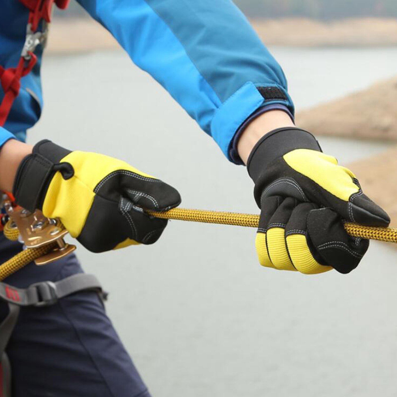 Gants d'escalade tactiques en plein air, doigt complet, pour Combat, équitation, écran tactile, gants de randonnée vtt
