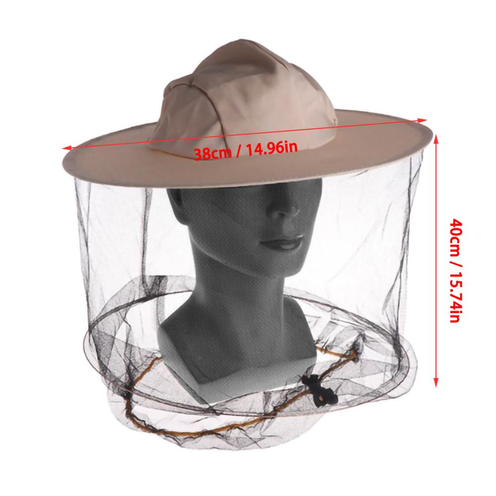 Anti Bee Face Mask Cloth Fabric Net yarn Hat Beekeeping Protector Cap Beekeeper Fly Insect Net
